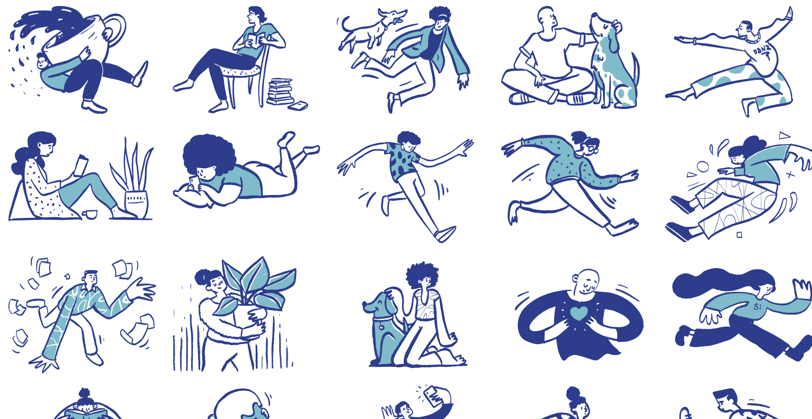 Breathing and mindfulness illustration